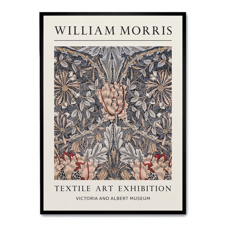 Printed Linen Honeysuckle Pattern