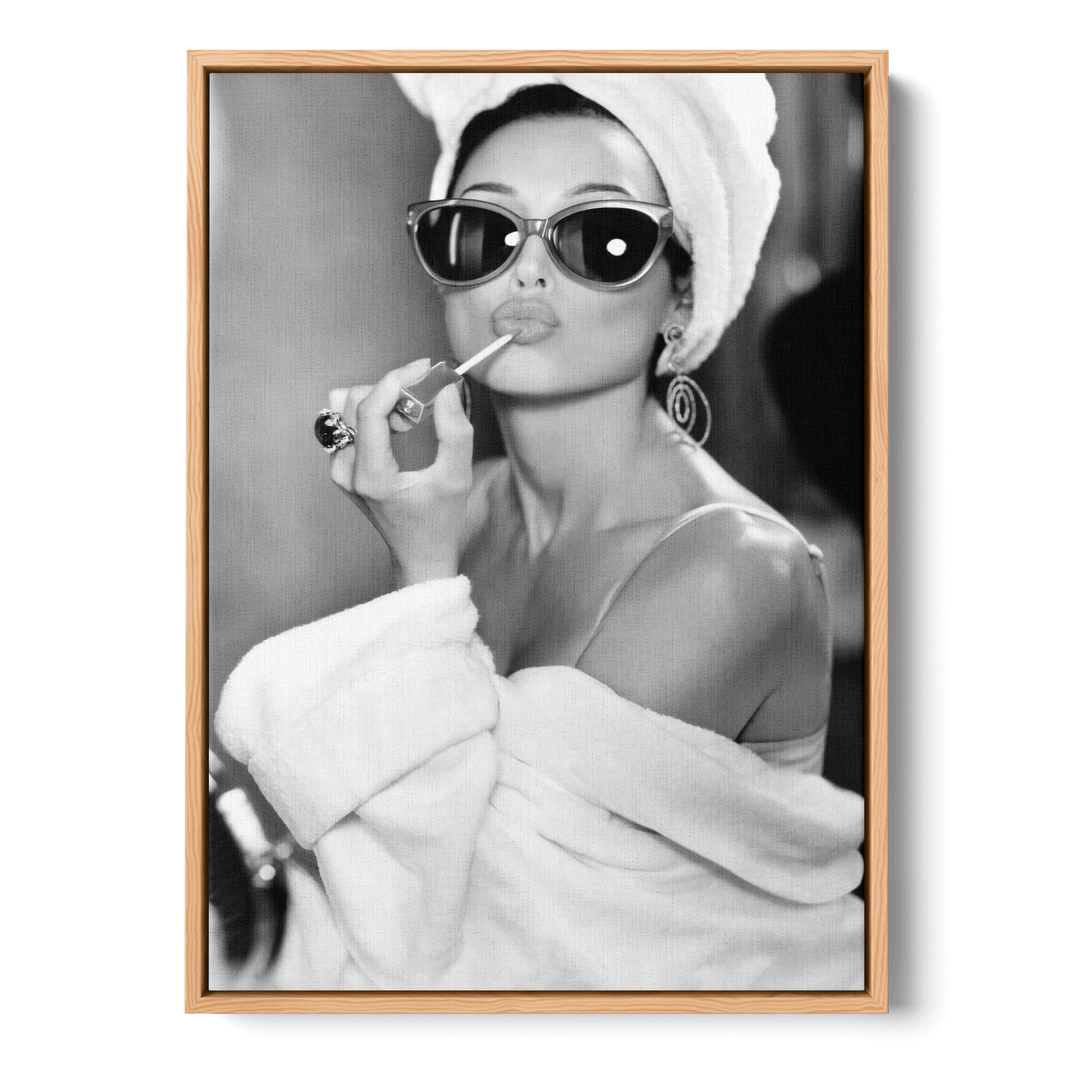 Audrey Hepburn Lipstick Canvas