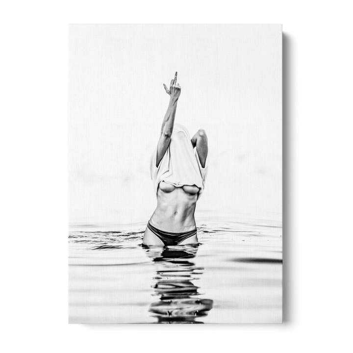 Middle Finger Girl Canvas