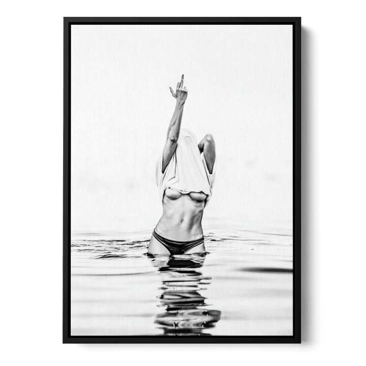 Middle Finger Girl Canvas