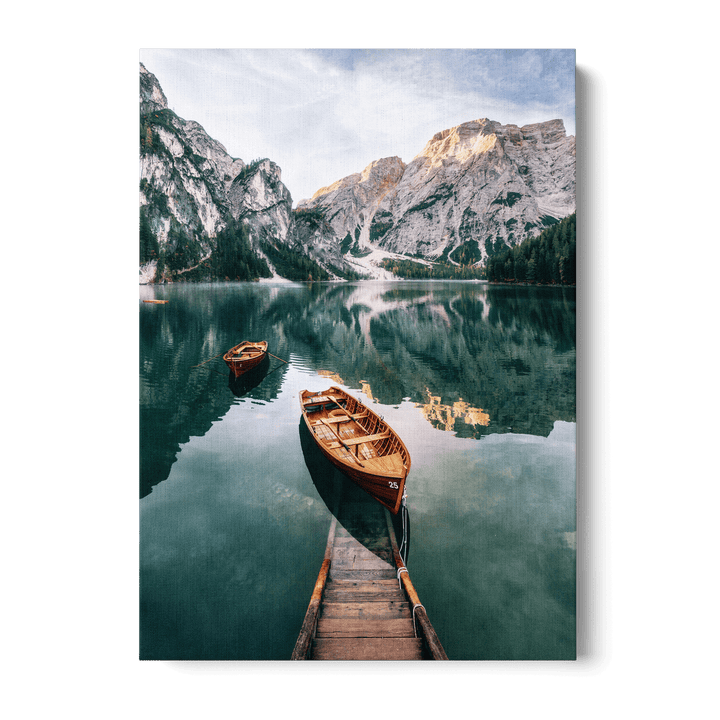 Boats In The Lake Canvas