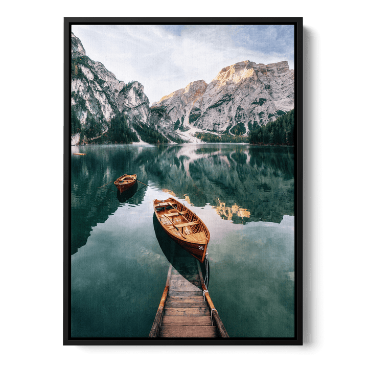 Boats In The Lake Canvas