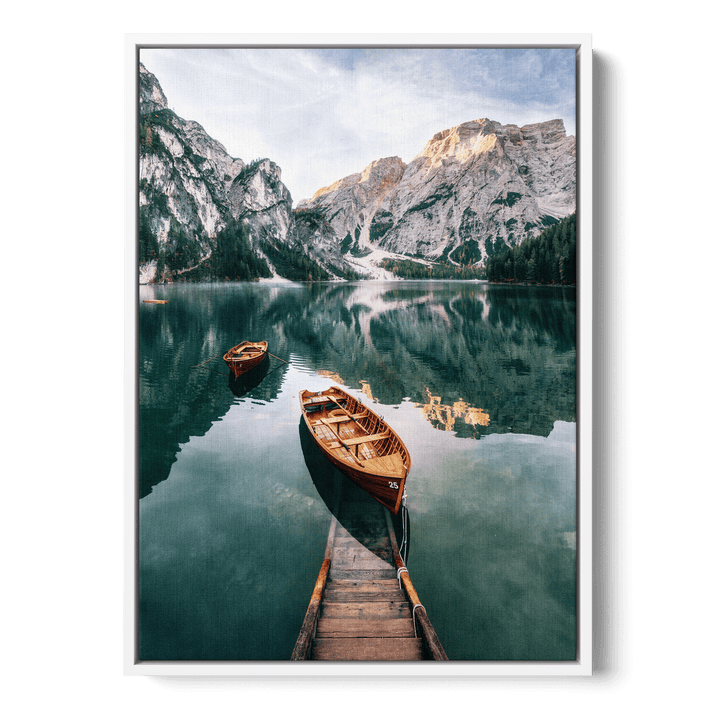Boats In The Lake Canvas
