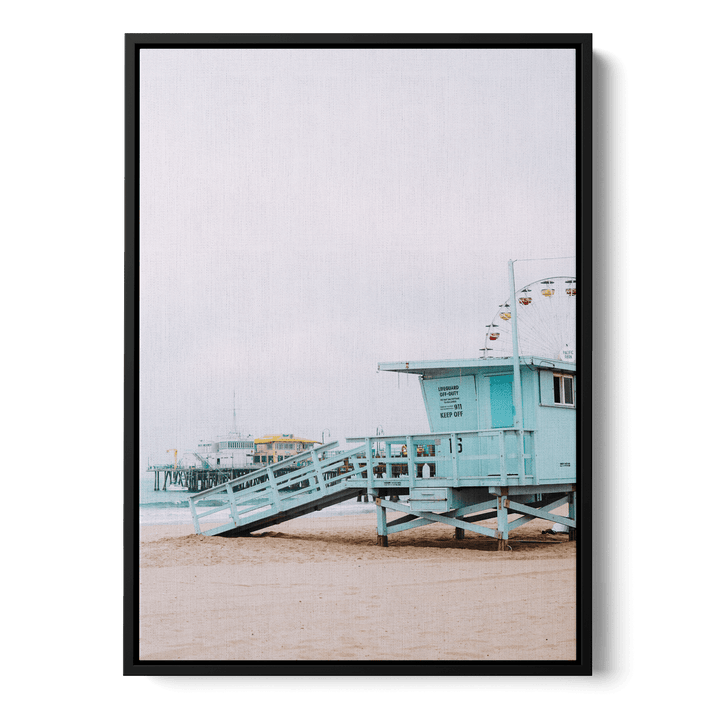 Lifeguard House On The Beach Canvas