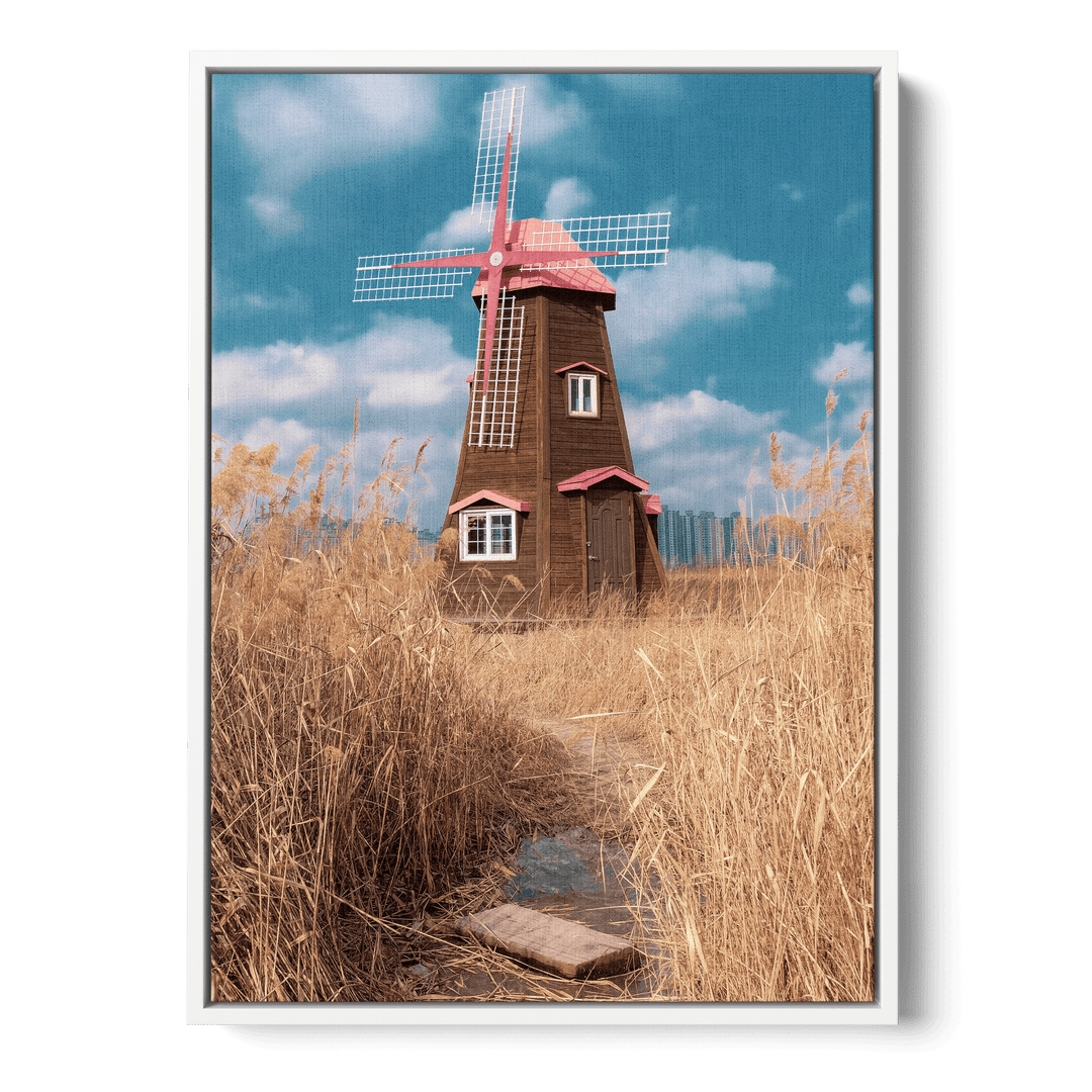 Mill Hidden In The Field Canvas