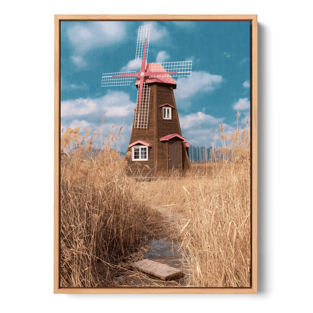 Mill Hidden In The Field Canvas