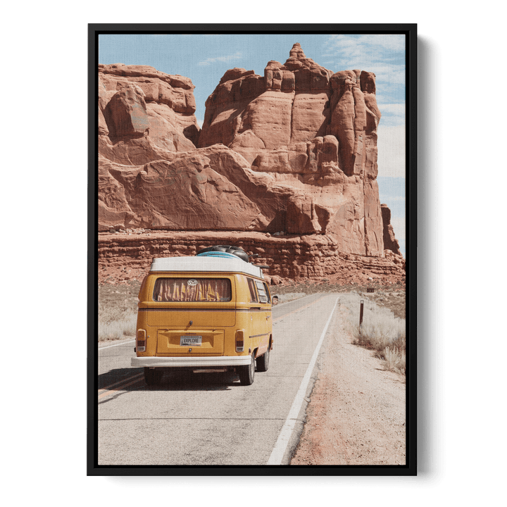 Old Van In The Desert Canvas