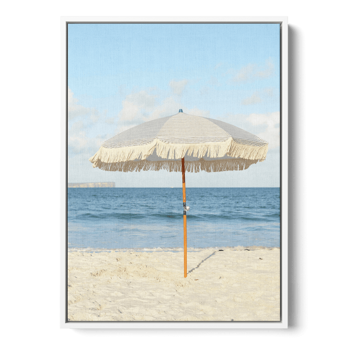 Parasol On The Beach Canvas