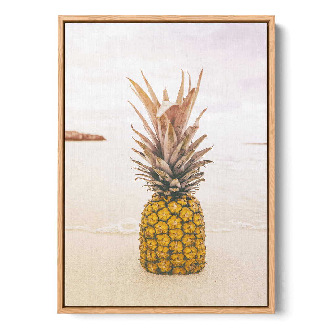 Pineapple On The Beach Canvas