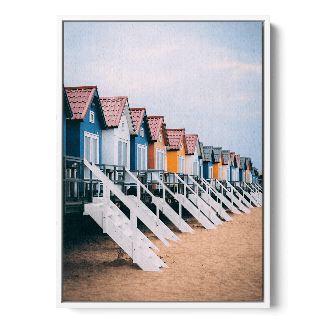 Small Houses On The Beach Canvas