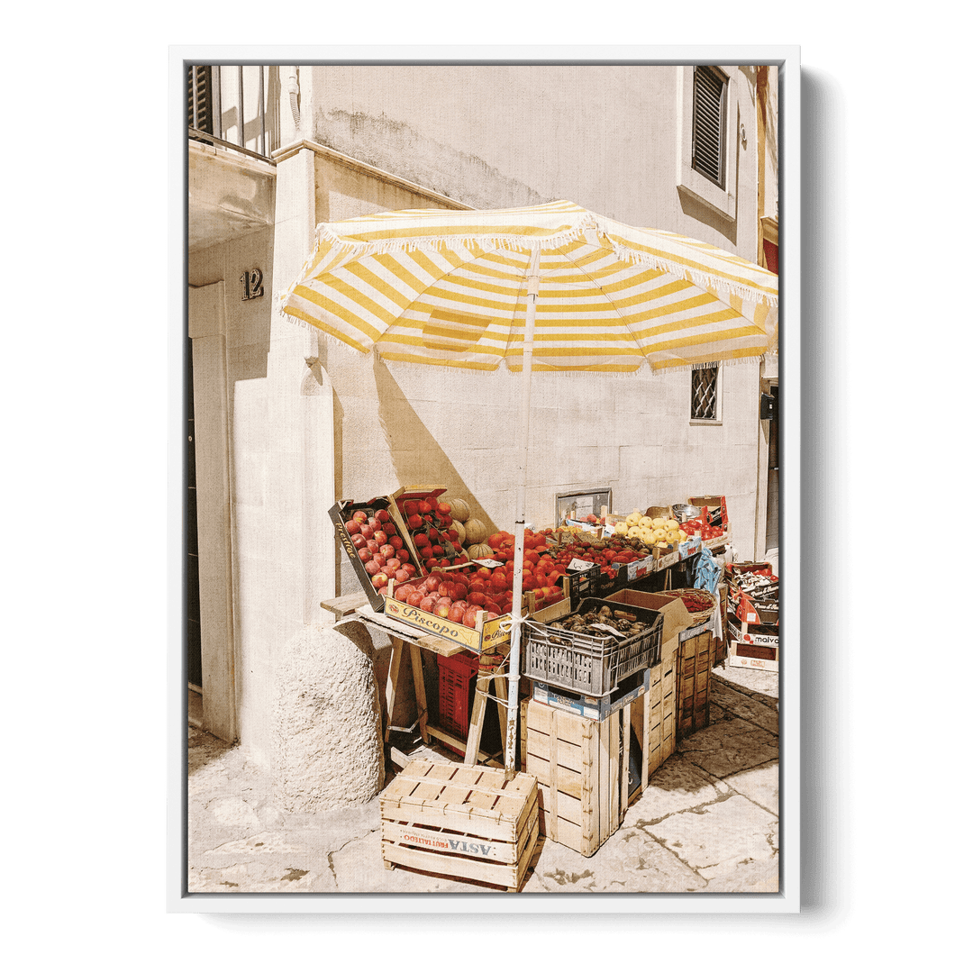 Street Market In Sicily Canvas