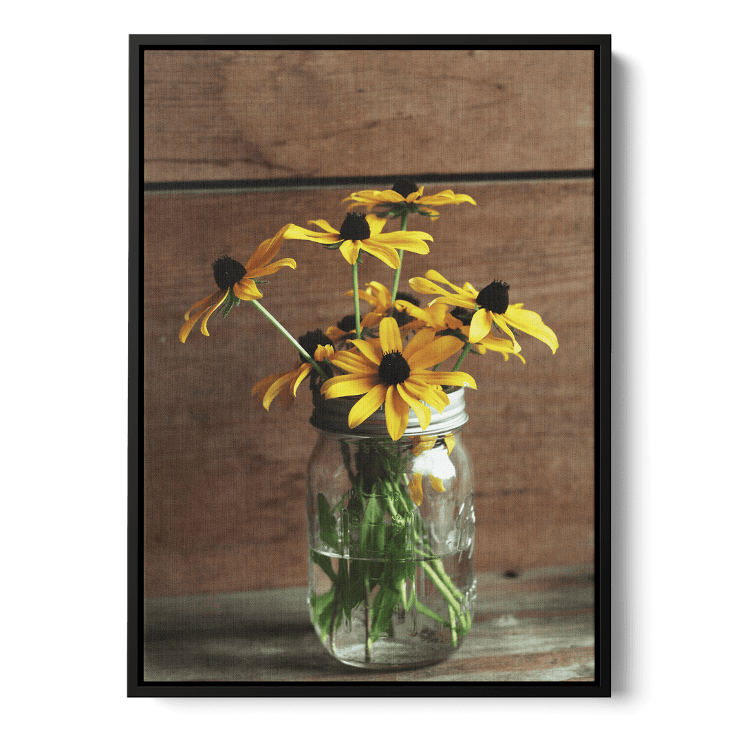 Sunflowers In Water Canvas