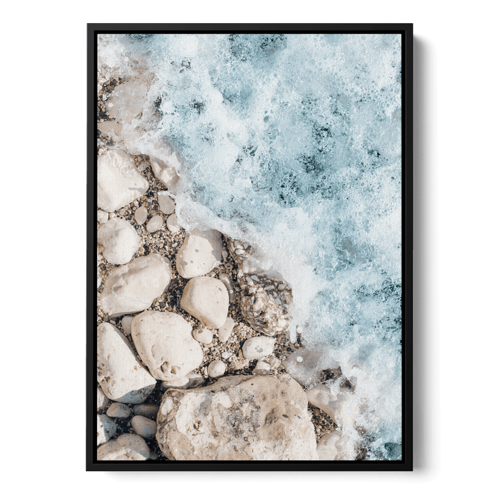 Wave On Stones Canvas