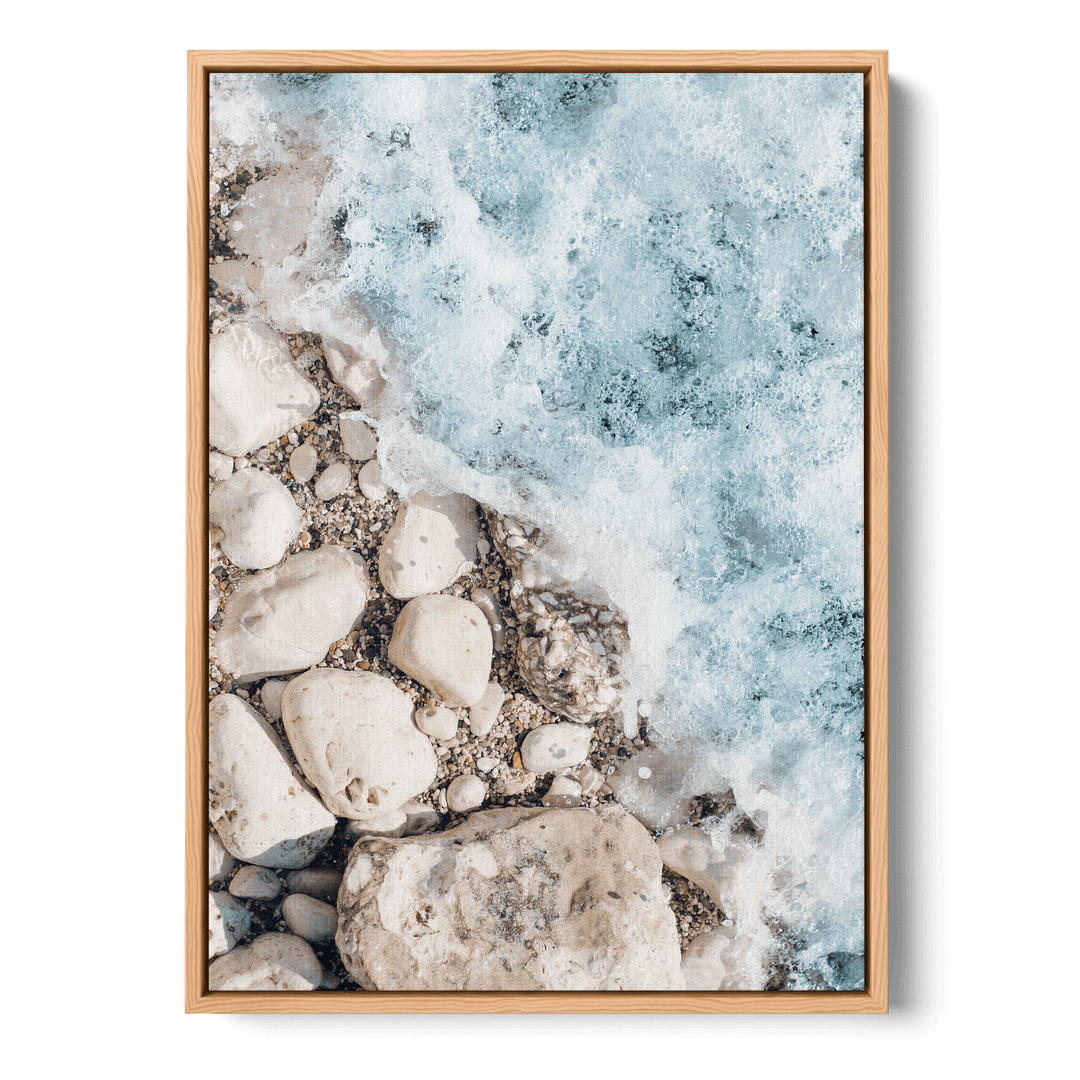 Wave On Stones Canvas