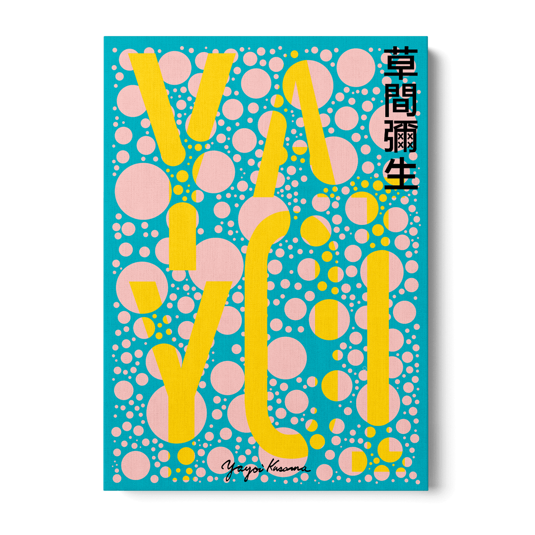 Yayoi Kusama - Yellow With Blue Canvas