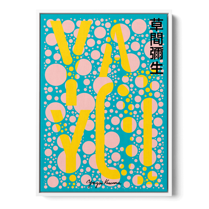 Yayoi Kusama - Yellow With Blue Canvas