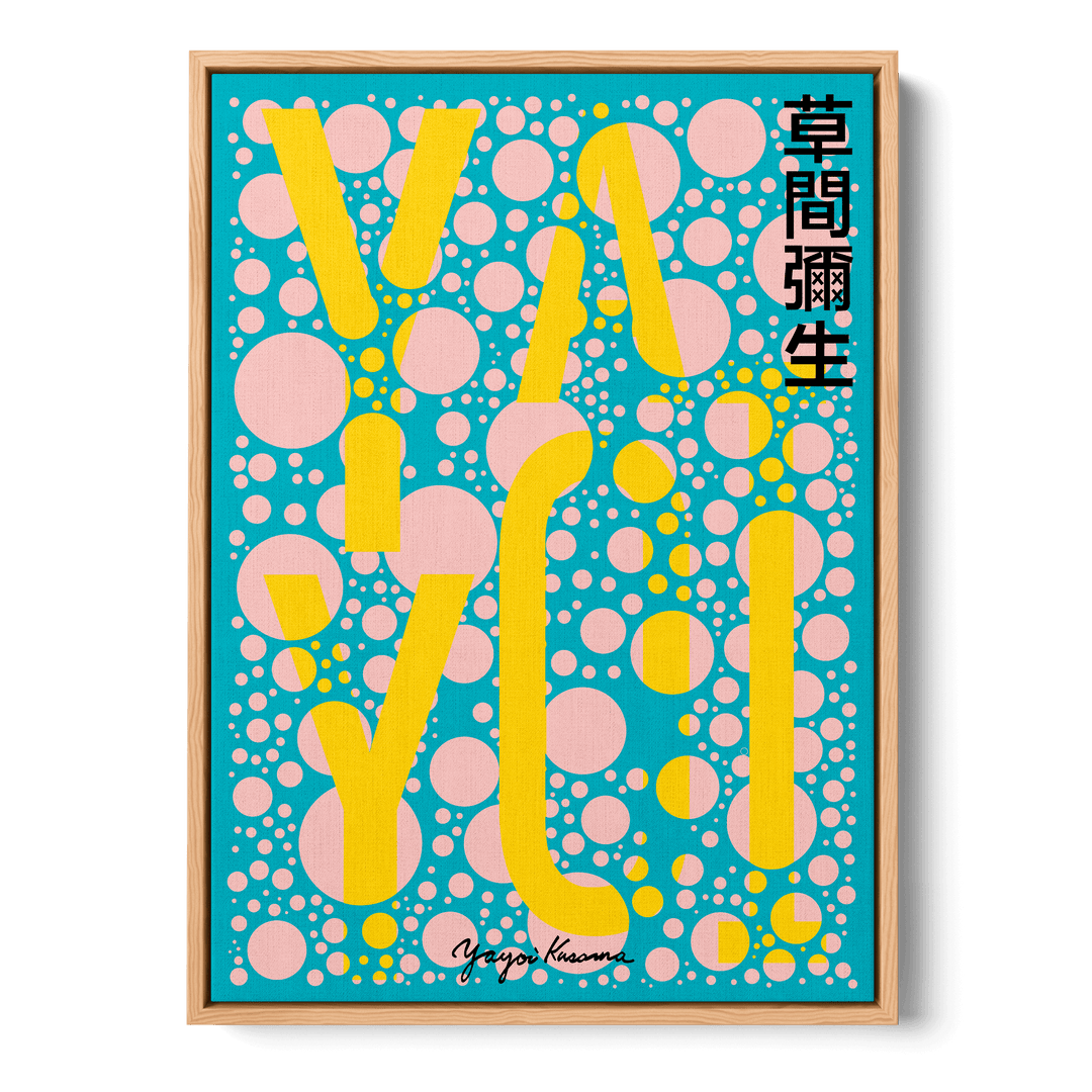 Yayoi Kusama - Yellow With Blue Canvas