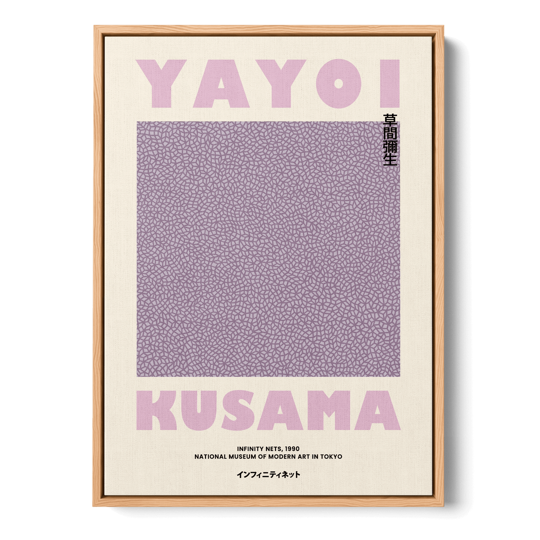 Yayoi Kusama - Purple Infinity Net Canvas