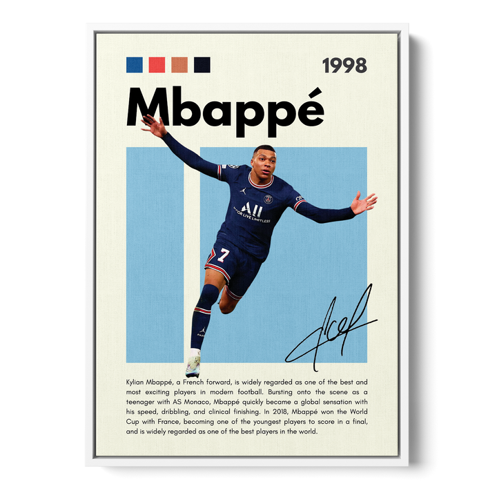 Kylian Mbappé Football Icons Canvas