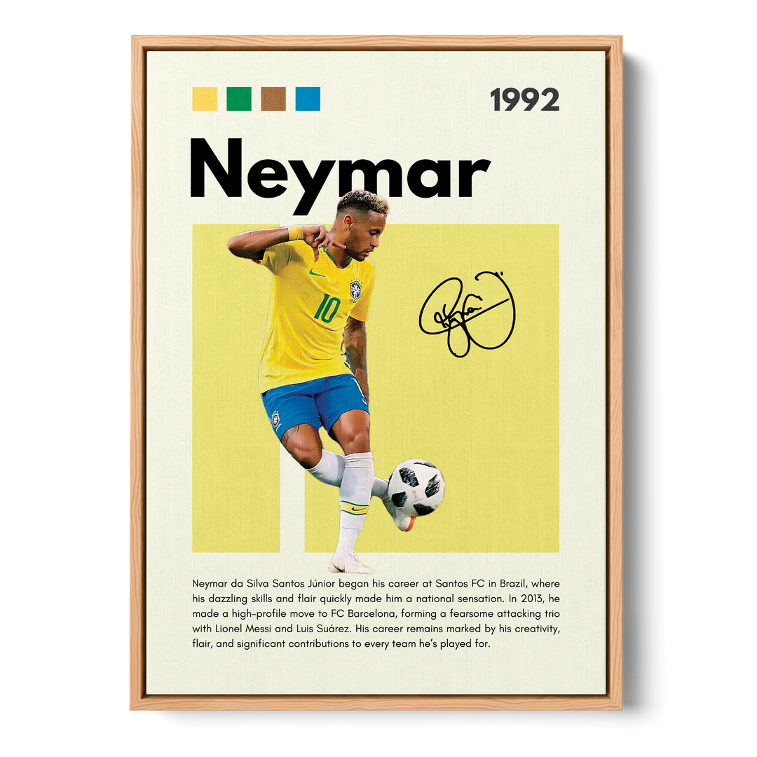 Neymar Jr. Football Icons Canvas
