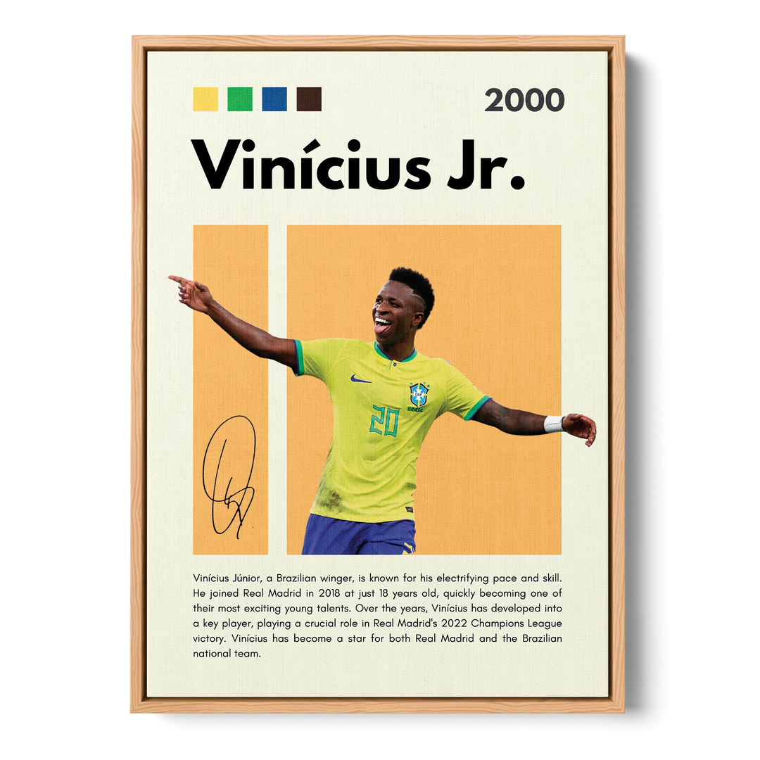 Vinícius Jr. Football Icons Canvas