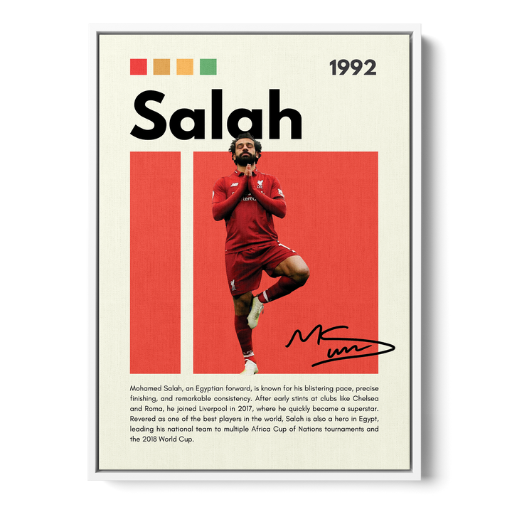 Mohamed Salah Football Icons Canvas