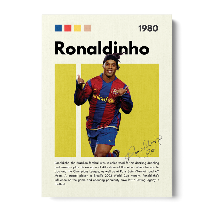 Ronaldinho Football Icons Canvas