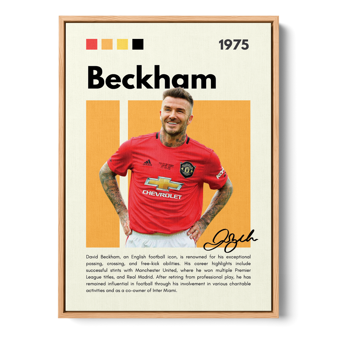 David Beckham Football Icons Canvas