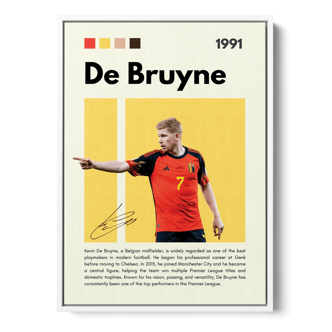 Kevin De Bruyne Football Icons Canvas