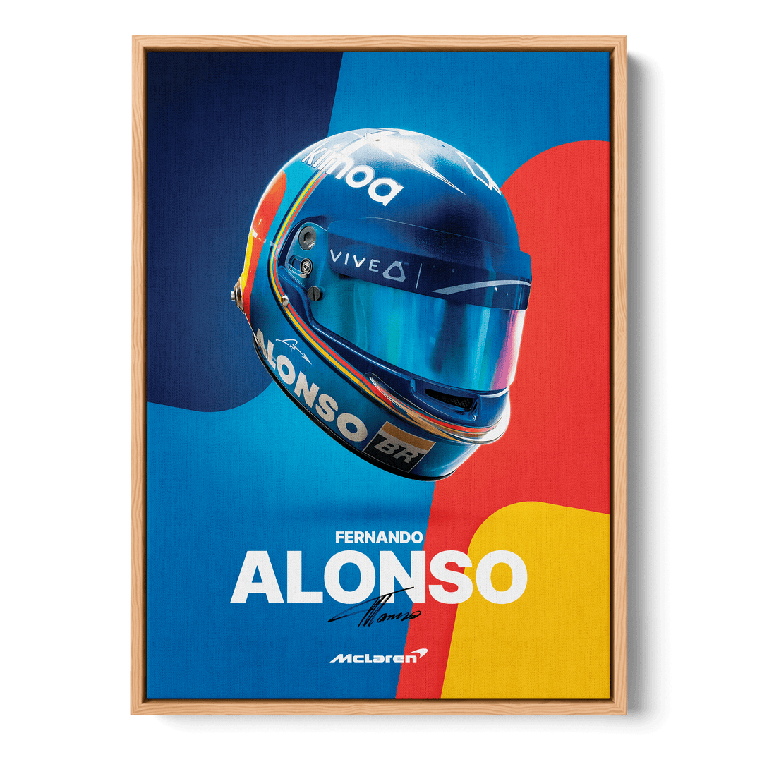 Fernando Alonso Formula Icons Canvas