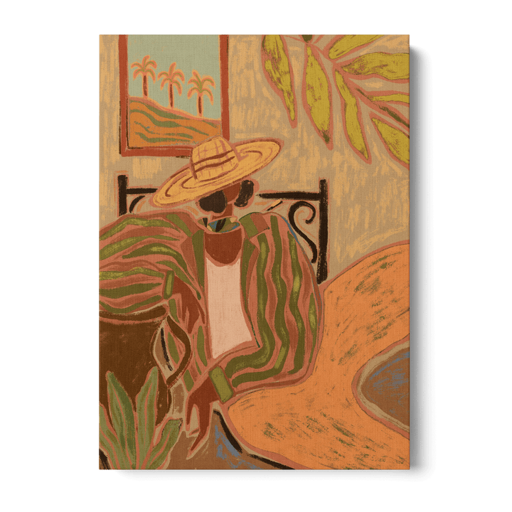 Lady In Stripe Canvas