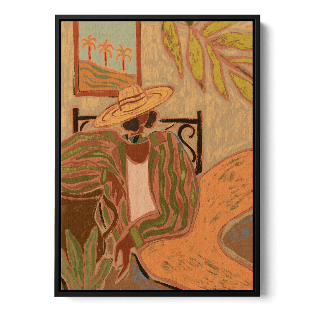 Lady In Stripe Canvas