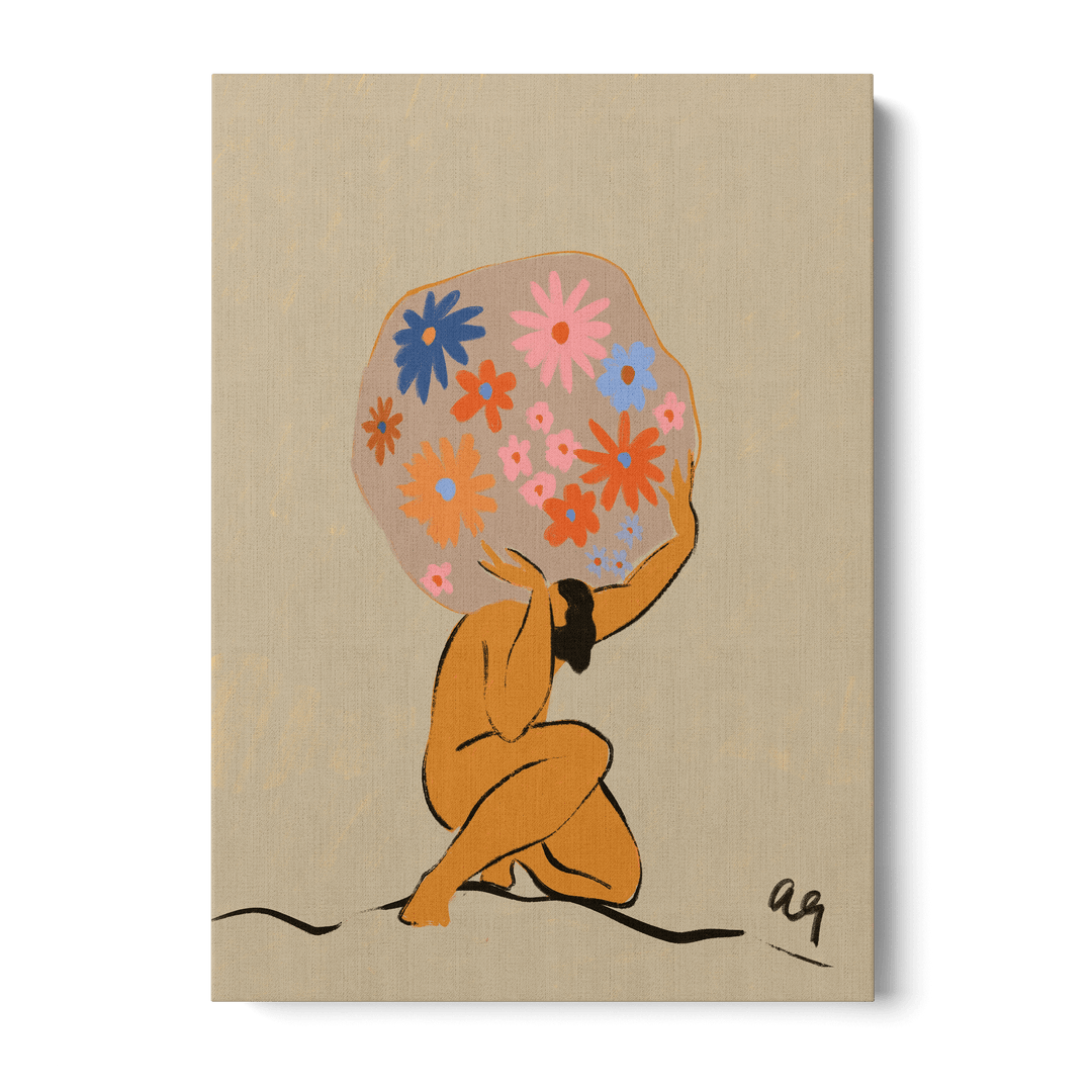 World On Her Shoulders Canvas