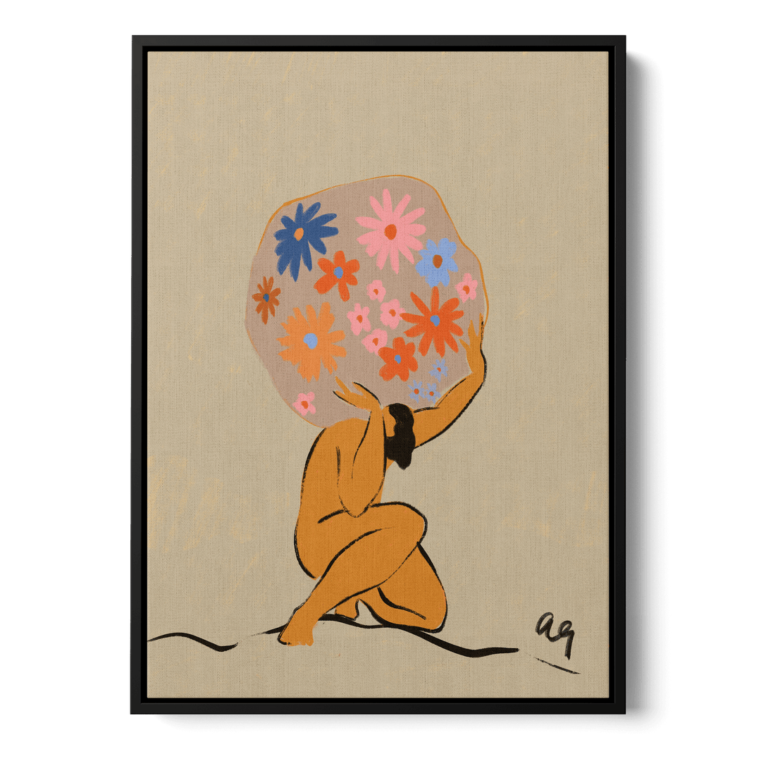World On Her Shoulders Canvas