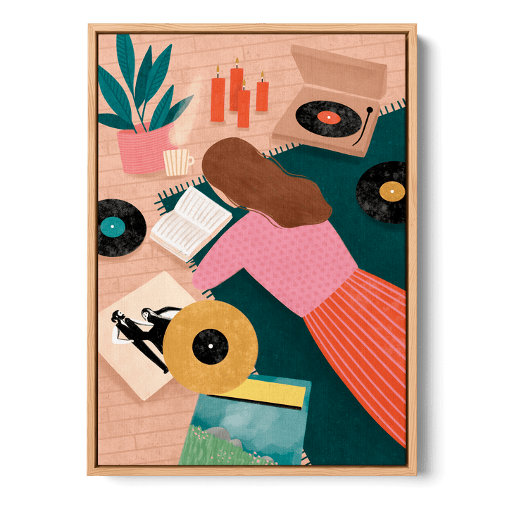 Cozy Vinyl Retreat Canvas