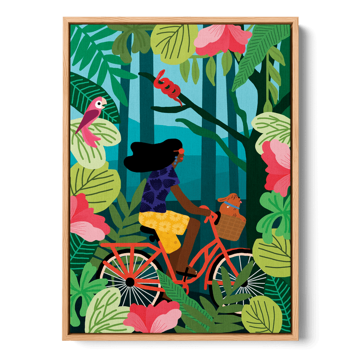 Jungle Biking Canvas