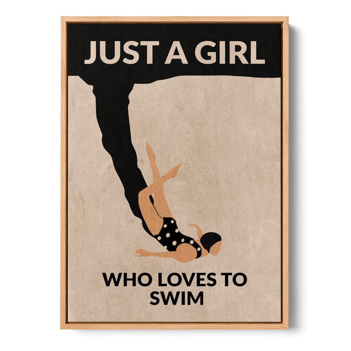 Just A Girl Who Loves To Swim Canvas
