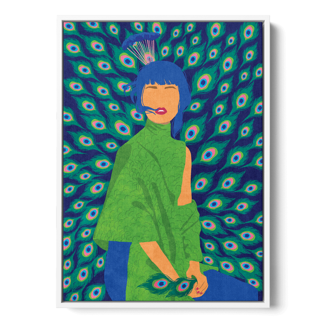 Peacock Woman Canvas
