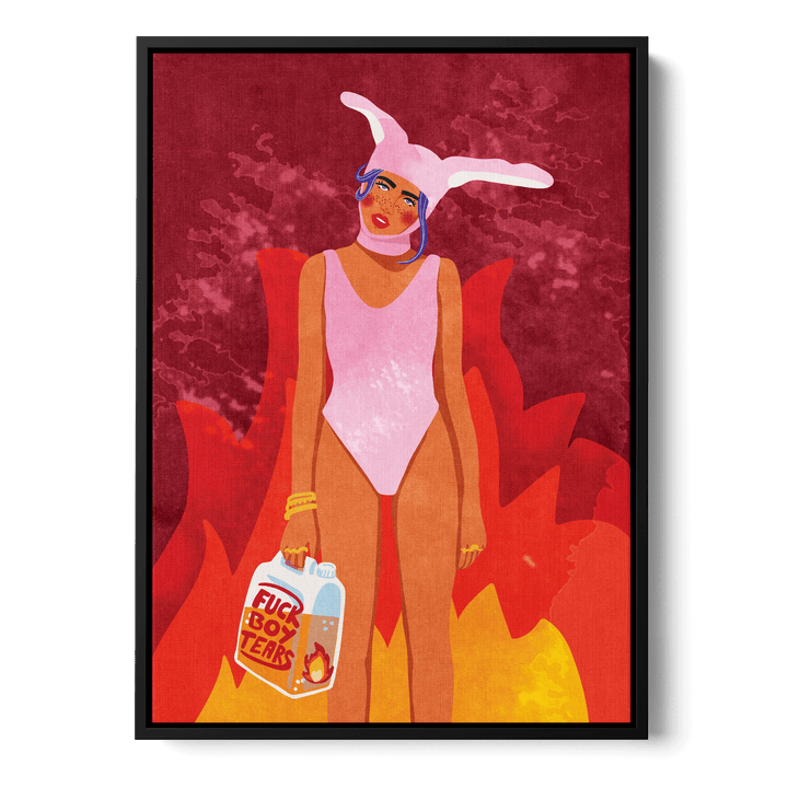 Girl On Fire Canvas