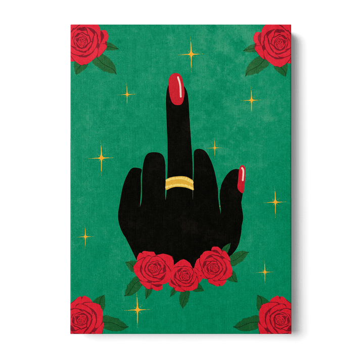 Middle Finger Canvas