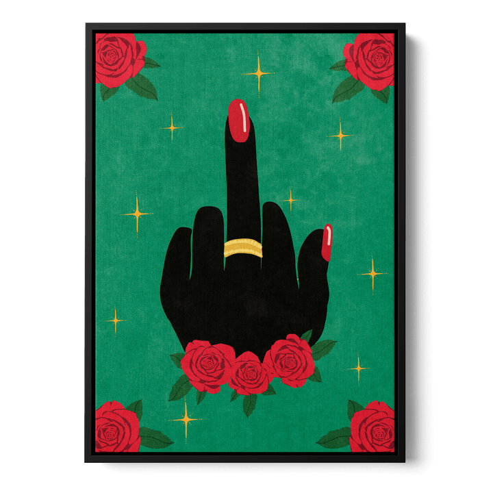 Middle Finger Canvas