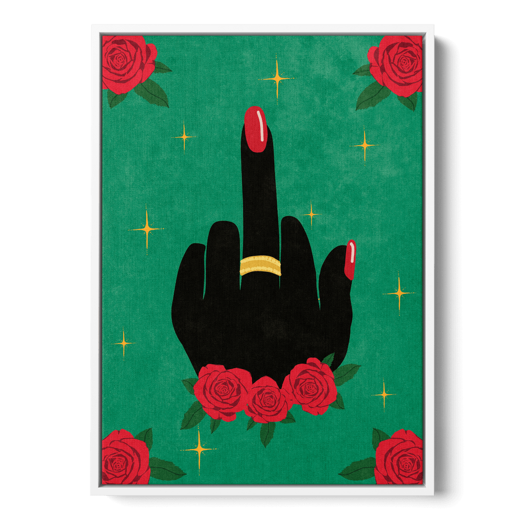 Middle Finger Canvas
