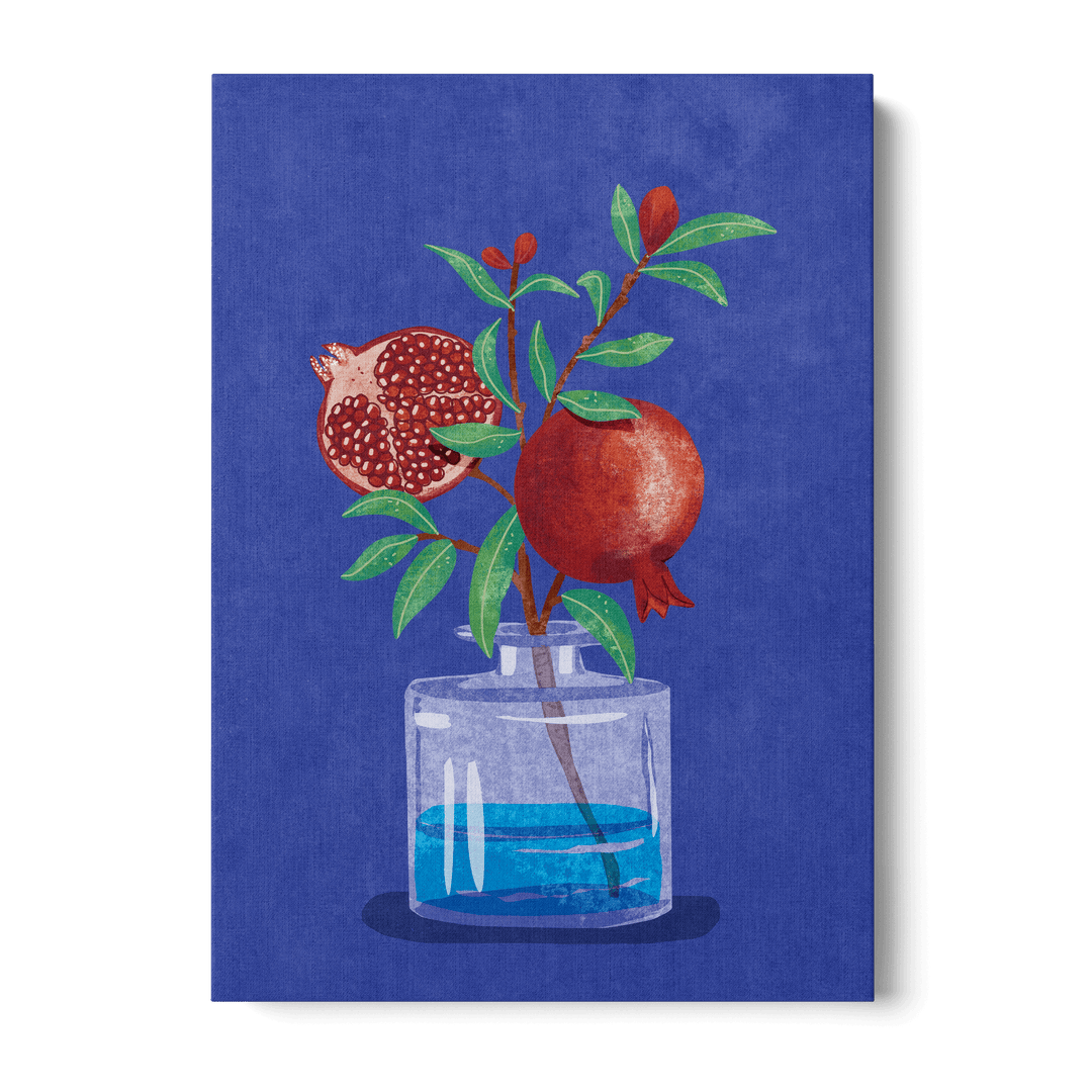 Pomegranate In Vase Canvas