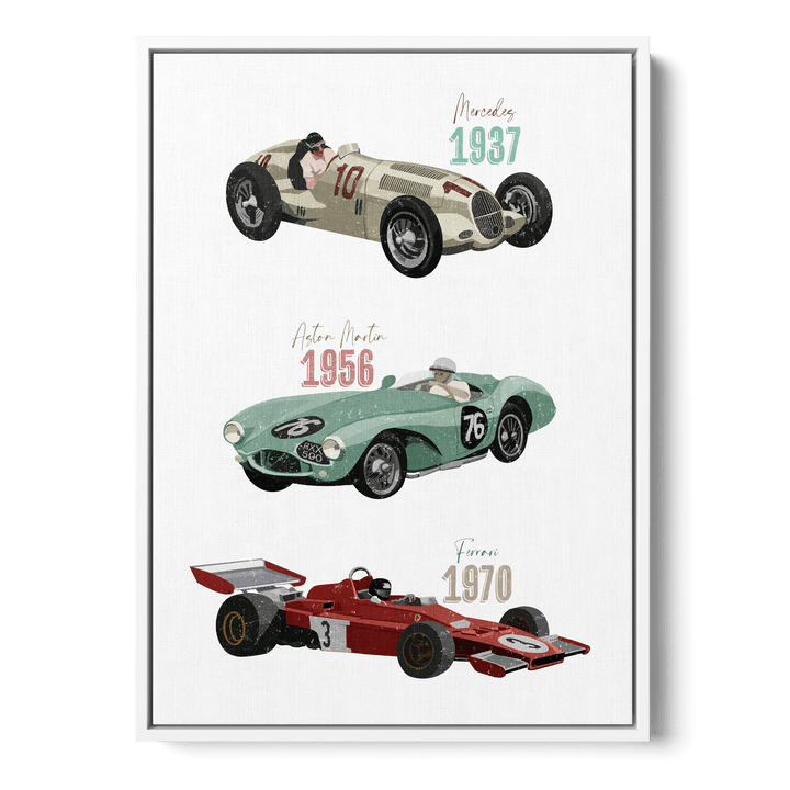 Vintage Racecars Canvas