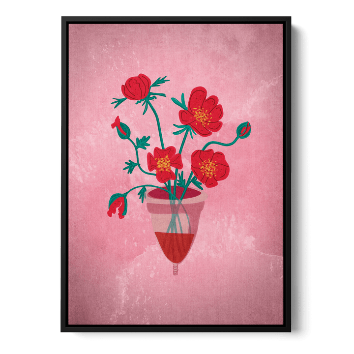 Cup Of Flowers Canvas