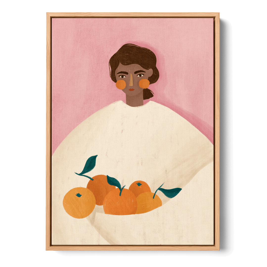 Woman With Oranges Canvas