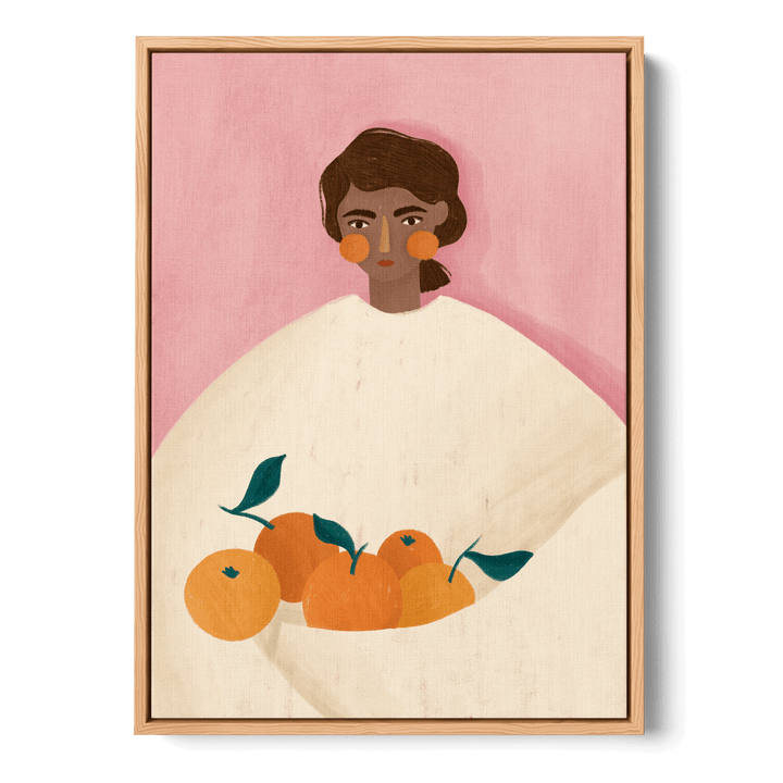 Woman With Oranges Canvas