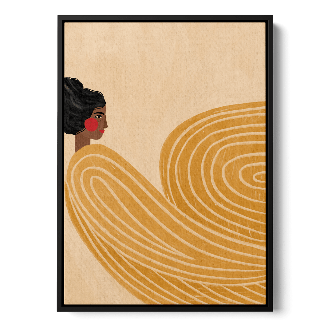 Woman With Yellow Stripes Canvas