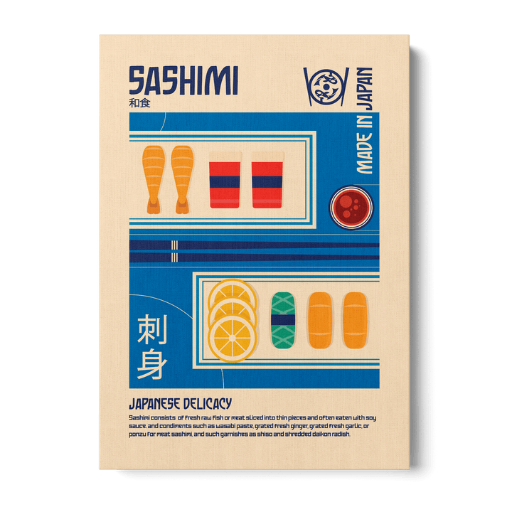 Sashimi Japanese Food Canvas