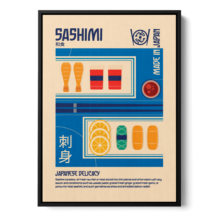 Sashimi Japanese Food Canvas